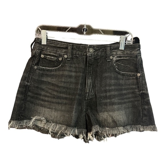 American Eagle Outfitters Pants - American Eagle Denim Shorts Womens 4 Black‎ Excellent Frayed Hem High Waisted